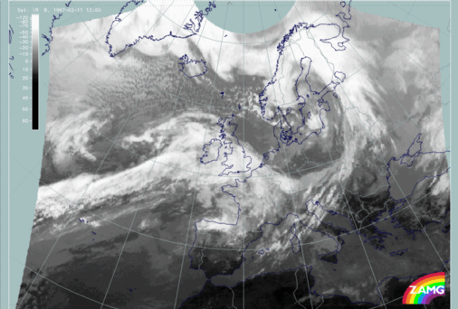 11 February 1997/12.00 UTC - Meteosat IR image