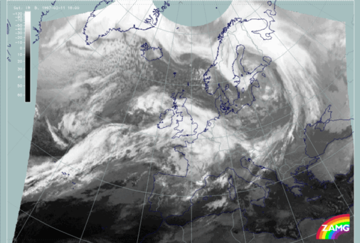11 February 1997/12.00 UTC - Meteosat IR image