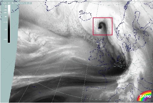 20 February 1997/00.00 UTC - Meteosat WV image