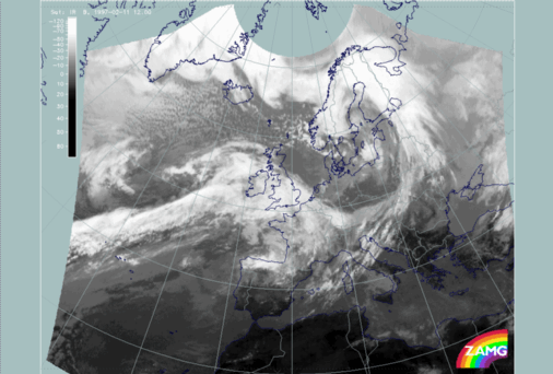 11 February 1997/12.00 UTC - Meteosat IR image