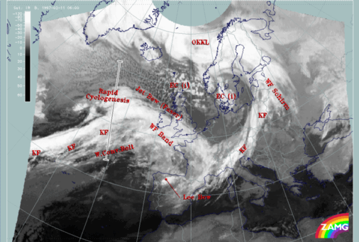 11 February 1997/06.00 UTC - Meteosat IR image