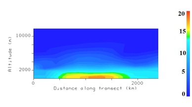 VCS humidity (g/kg) 25 Mar 2009 – 18:00 UTC.