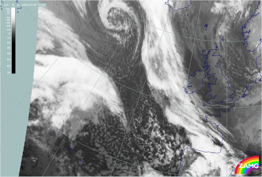 05 January 2003/14.00 UTC - Meteosat IR image