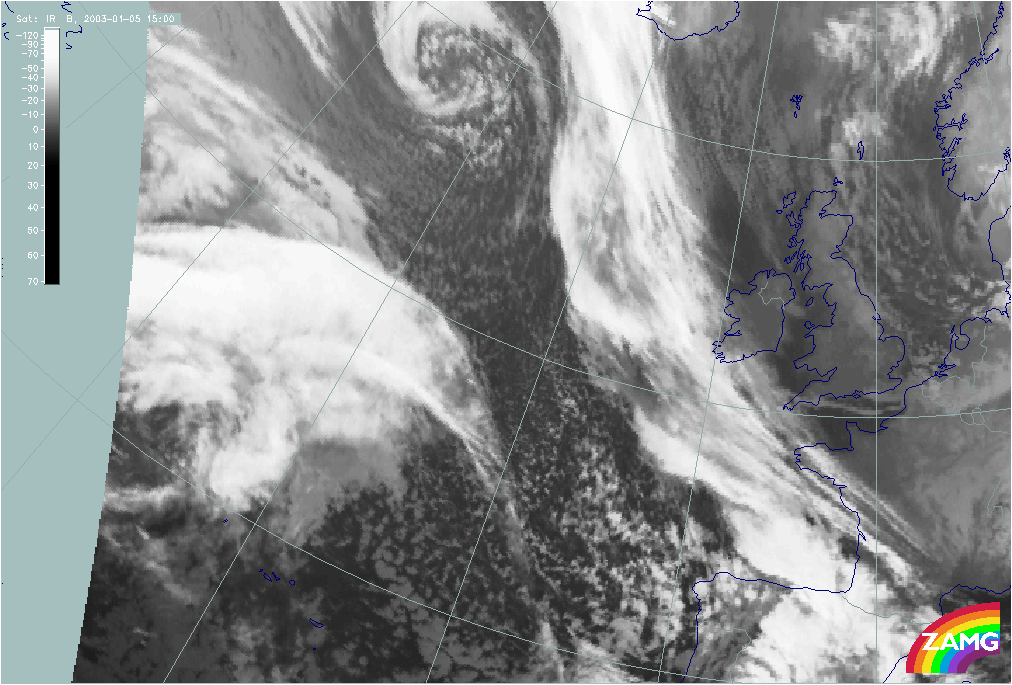 05 January 2003/15.00 UTC - Meteosat IR image