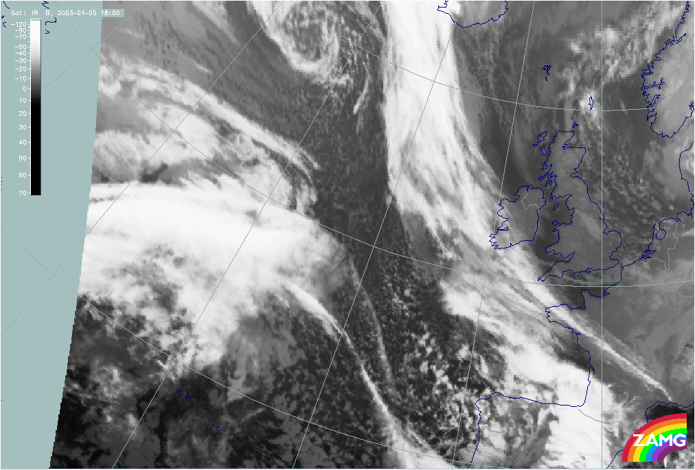 05 January 2003/18.00 UTC - Meteosat IR image