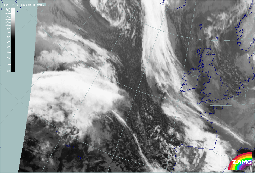 05 January 2003/19.00 UTC - Meteosat IR image