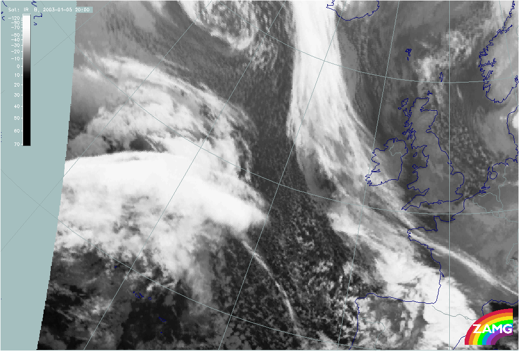 05 January 2003/20.00 UTC - Meteosat IR image