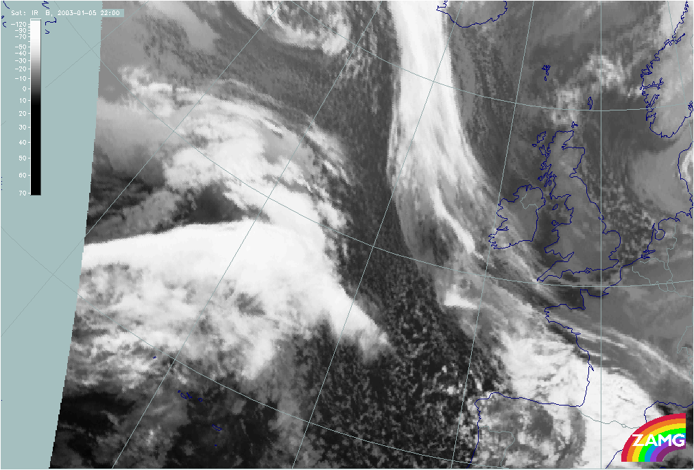 05 January 2003/22.00 UTC - Meteosat IR image