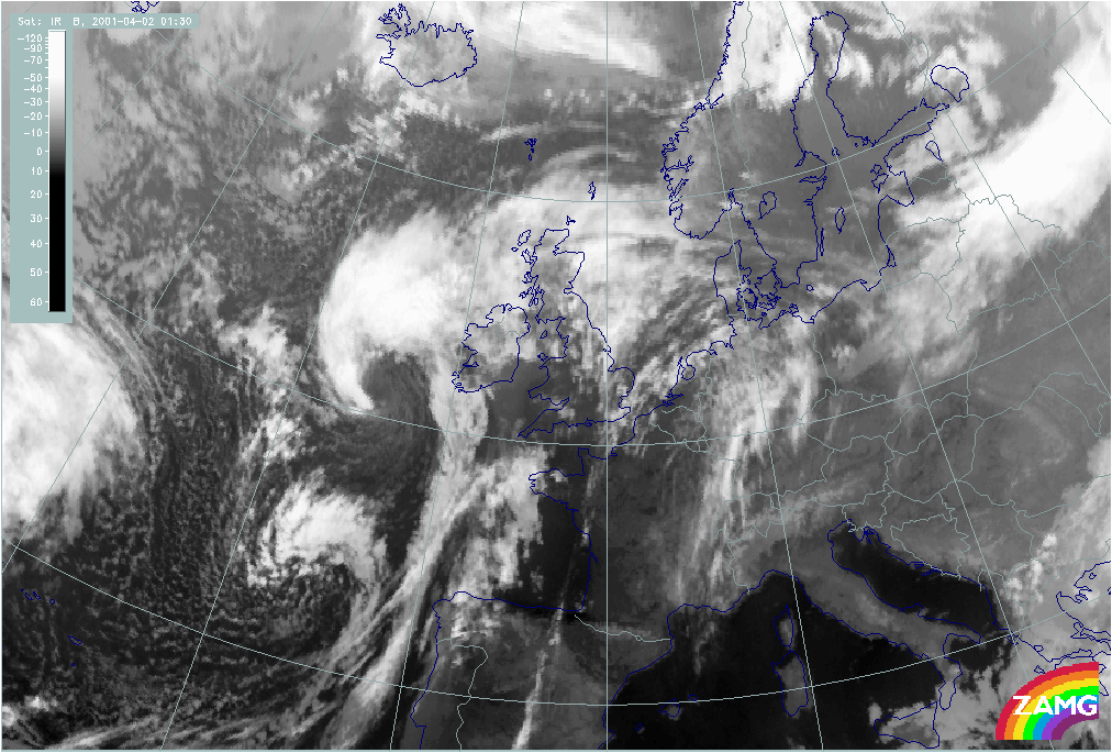 02 April 2003/01.00 UTC - Meteosat IR image