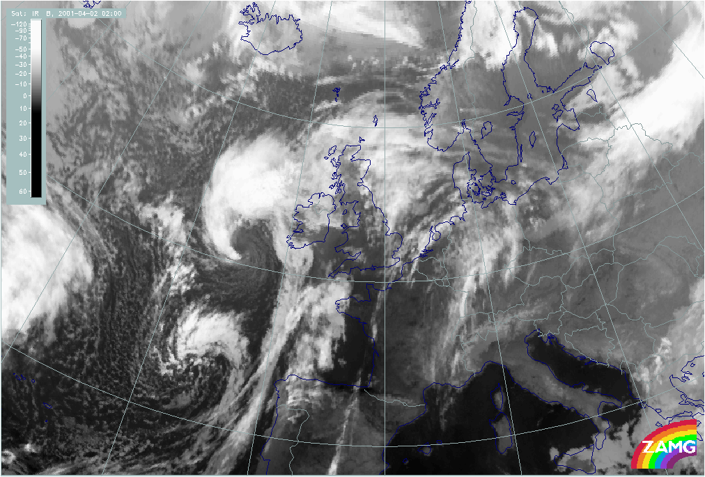 02 April 2003/02.00 UTC - Meteosat IR image