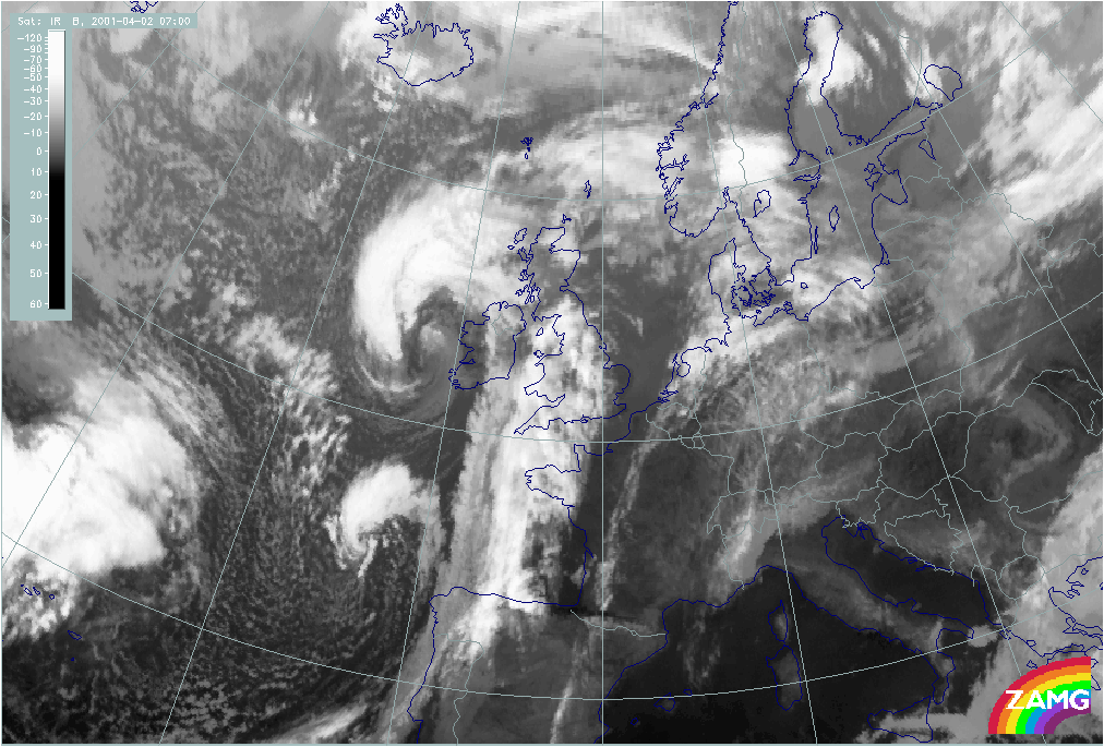 02 April 2003/07.00 UTC - Meteosat IR image
