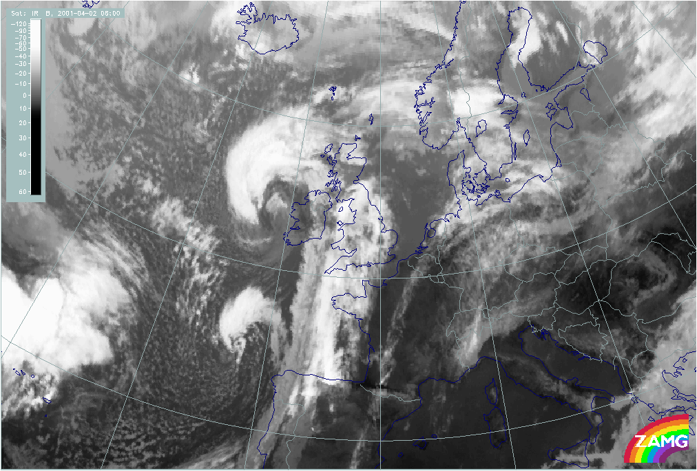 02 April 2003/08.00 UTC - Meteosat IR image
