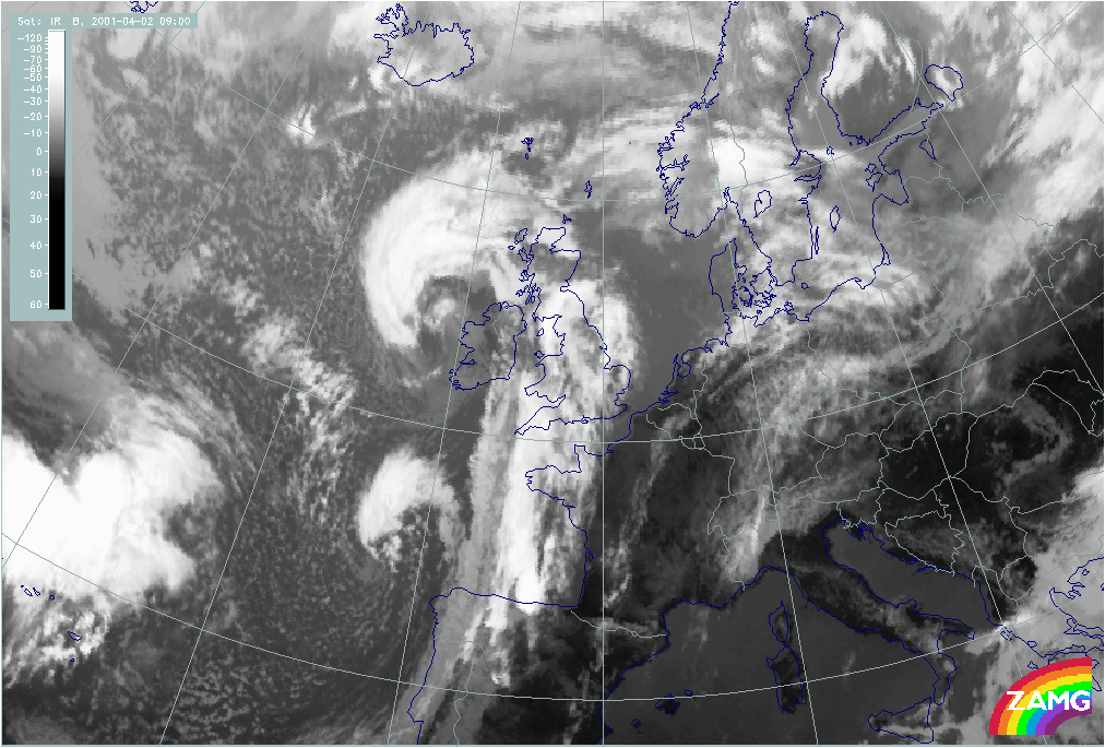 02 April 2003/09.00 UTC - Meteosat IR image