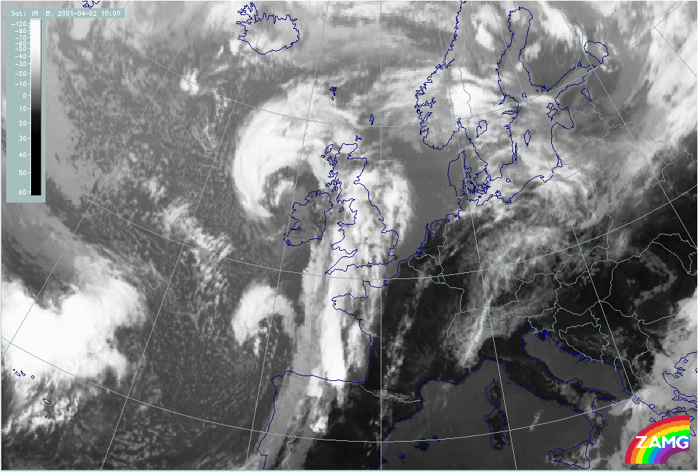 02 April 2003/10.00 UTC - Meteosat IR image