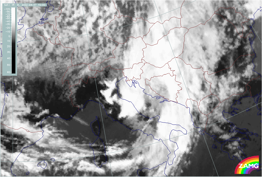 27 April 2002/15.00 UTC - Meteosat IR image; Classical Wave
