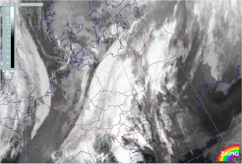 16 November 2000/00.00 UTC - Meteosat IR image; Double Structure Wave