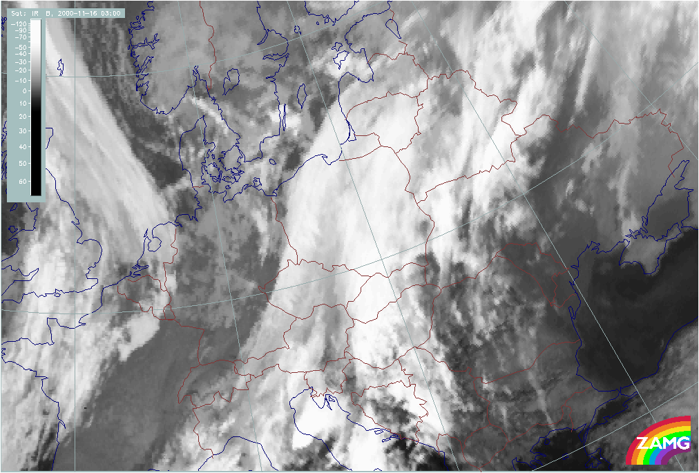 16 November 2000/03.00 UTC - Meteosat IR image; Double Structure Wave